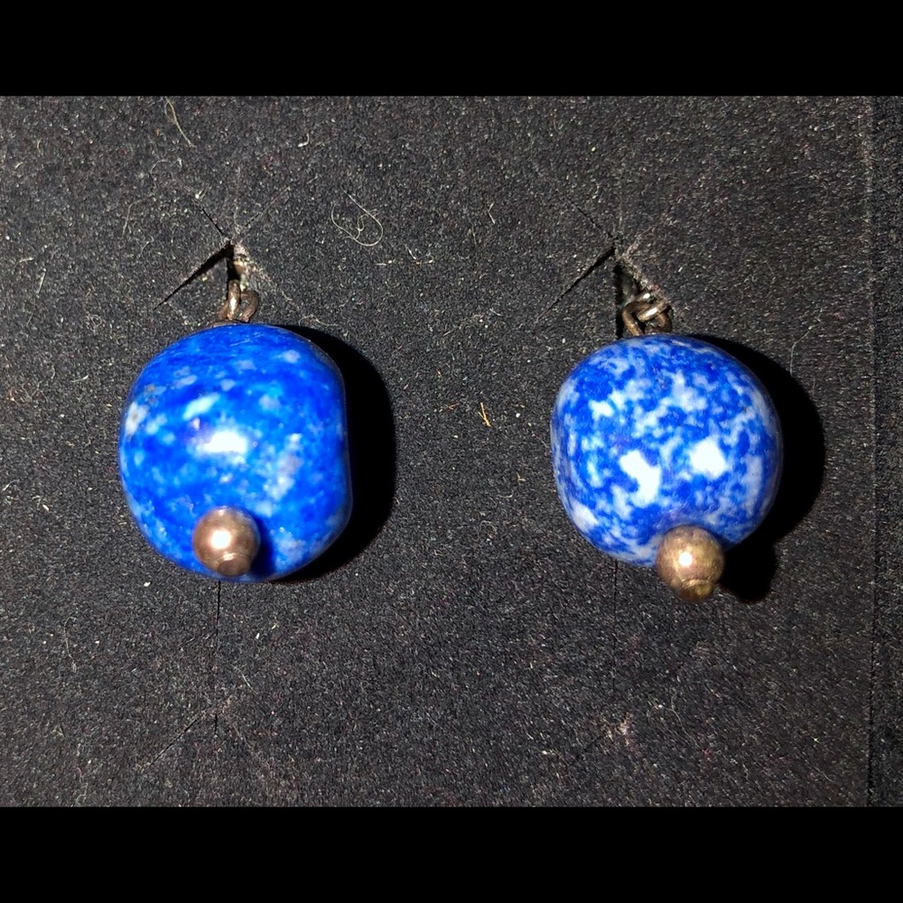 Sterling and Lapis Earrings